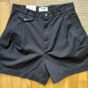 AGOLDE Black High-Waist Tailored Shorts